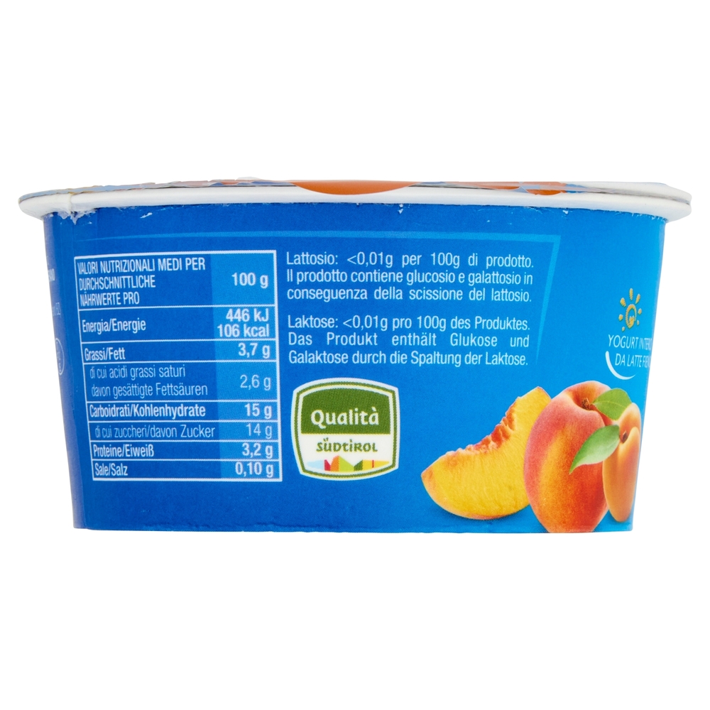 bella vita Yogurt Intero da Latte Fieno Senza Lattosio Goloso Pesca e Albicocca 150 g